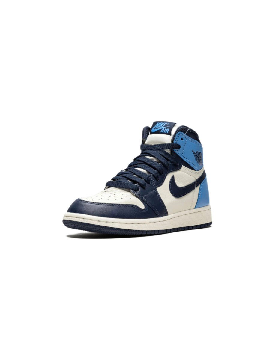 Картинка Кроссовки зимние с мехом Nike Air Jordan 1 Hight Obsidian UNC 